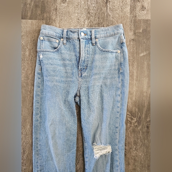 Madewell The‎ Perfect Vintage Jean Distressed Light Wash Size 26 - Picture 4 of 10